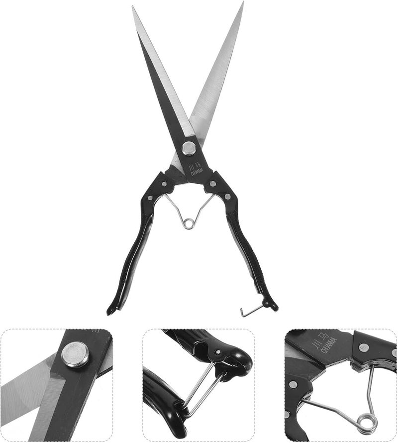 Yardwe مقصات الأغنام البيطرية 13.78 بوصة من الفولاذ الكربوني اليدوي مع مقبض مريح لتشذيب الحيوانات الزراعية بما في ذلك الأغنام والماعز والأبقار - Image 3